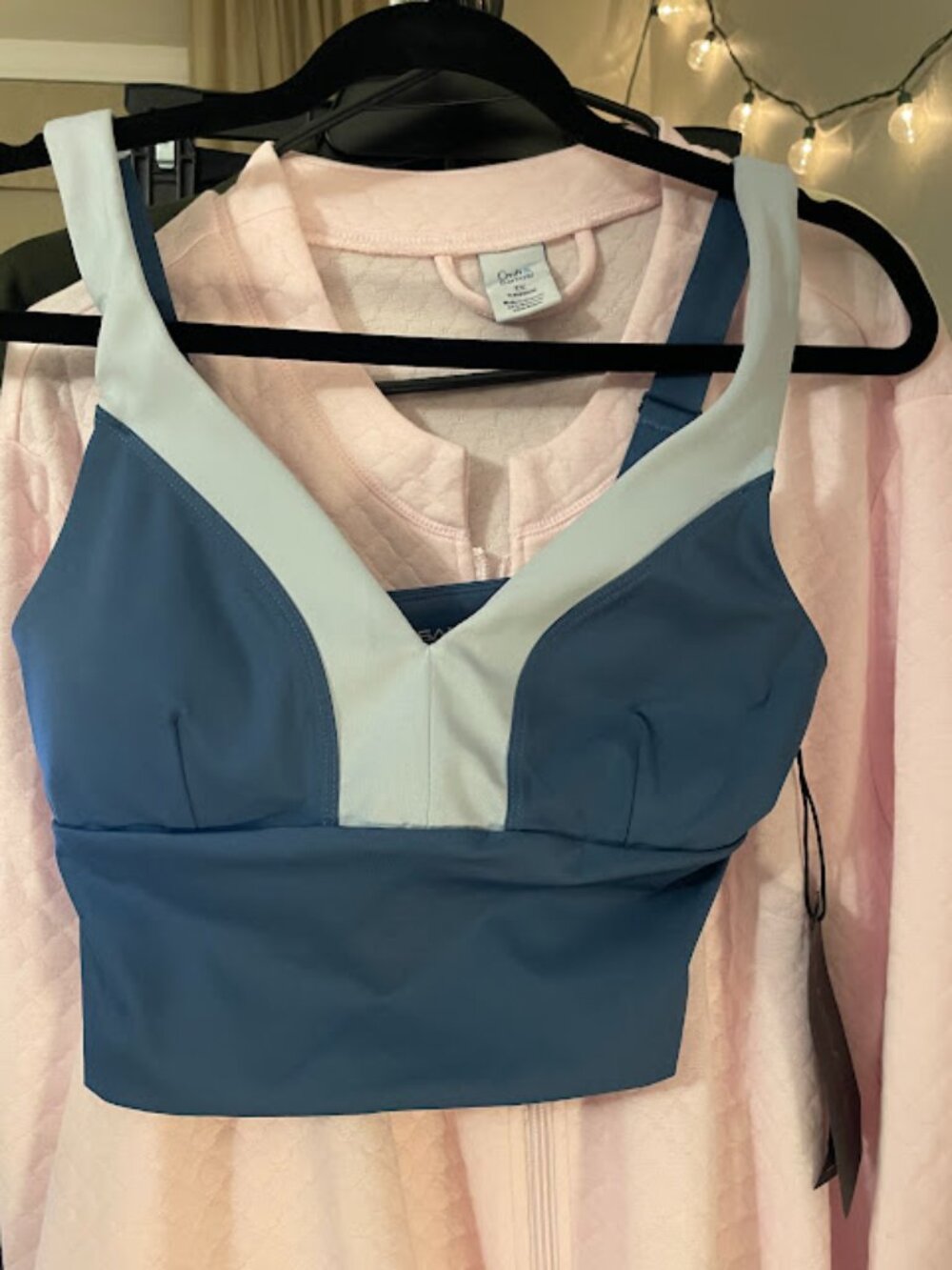 Losano Blue Halter Sports Bra